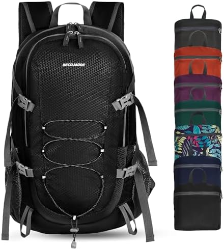 BECOJADDE 40L Lightweight Hiking Backpack for Travel, Packable Daypack ...