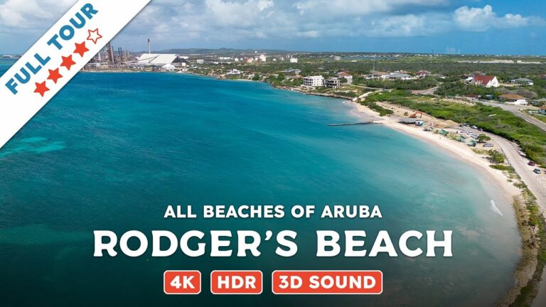 Rodger’s Beach, Aruba — Beach Walking Videos of ALL Beaches of Aruba (4K, HDR, 3D Sound)