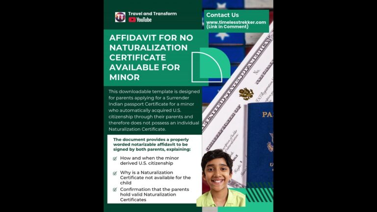 Don’t get rejected: Affidavit for minor passport surrender #indianpassport #travel